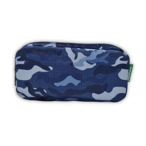 ■ Schoolbooks.ie - Double Pencil Case - Camo Blue