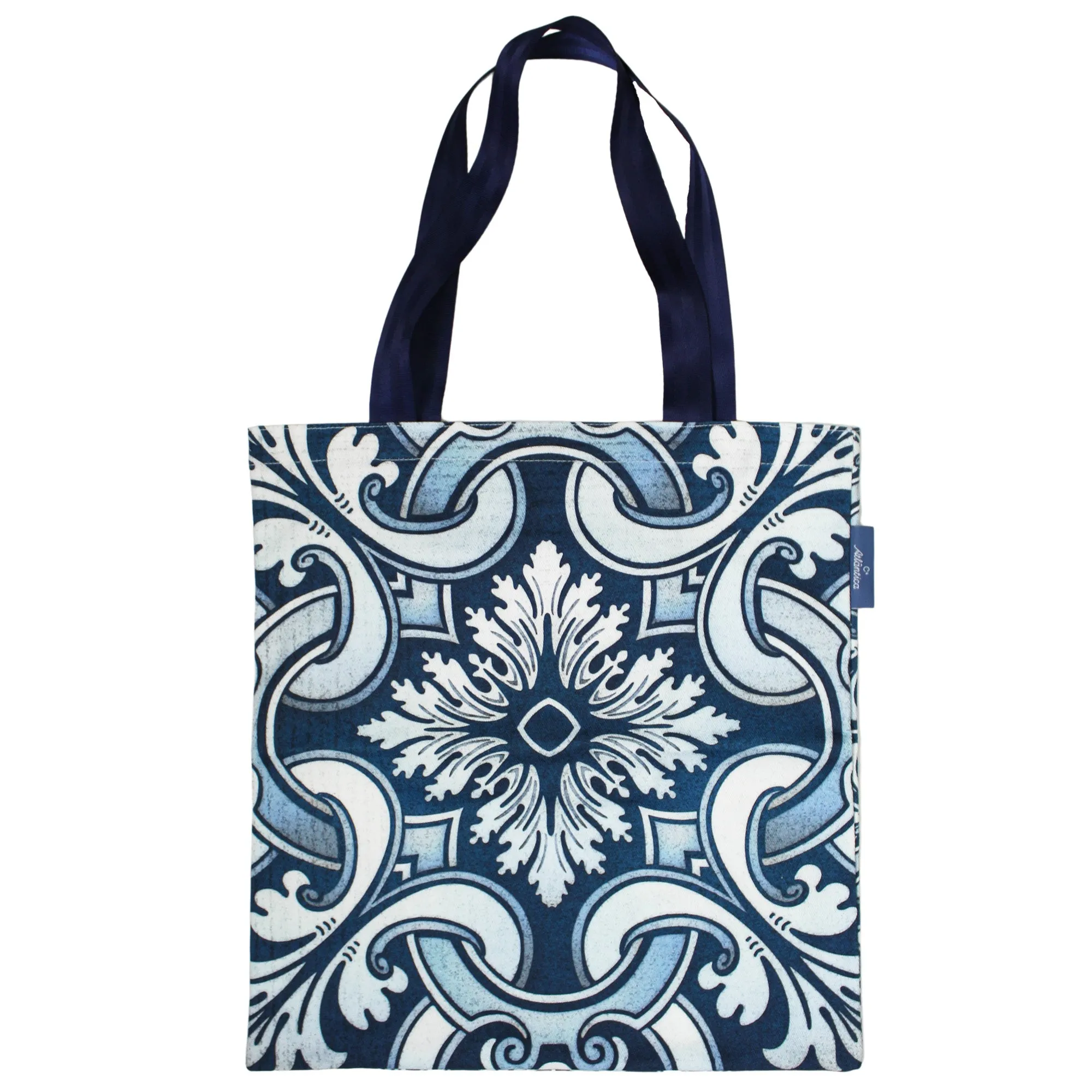 100% Cotton Azulejo Tile Themed Made in Portugal Reusable Tote Bag