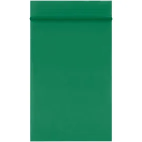 2 x 3" - 2 Mil Green Reclosable Poly Bags