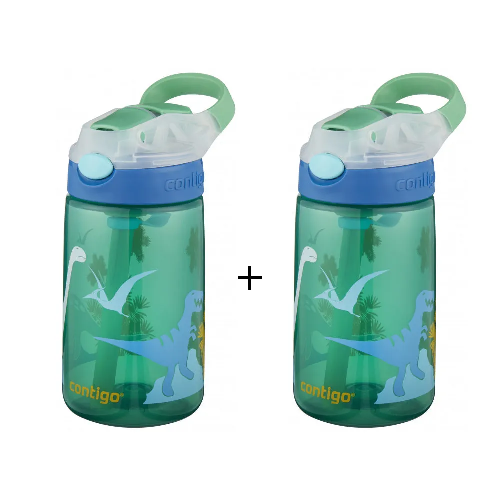 2 x Contigo Kids Gizmo Flip 'Autospout' Straw Bottle 420ml Summer Holiday