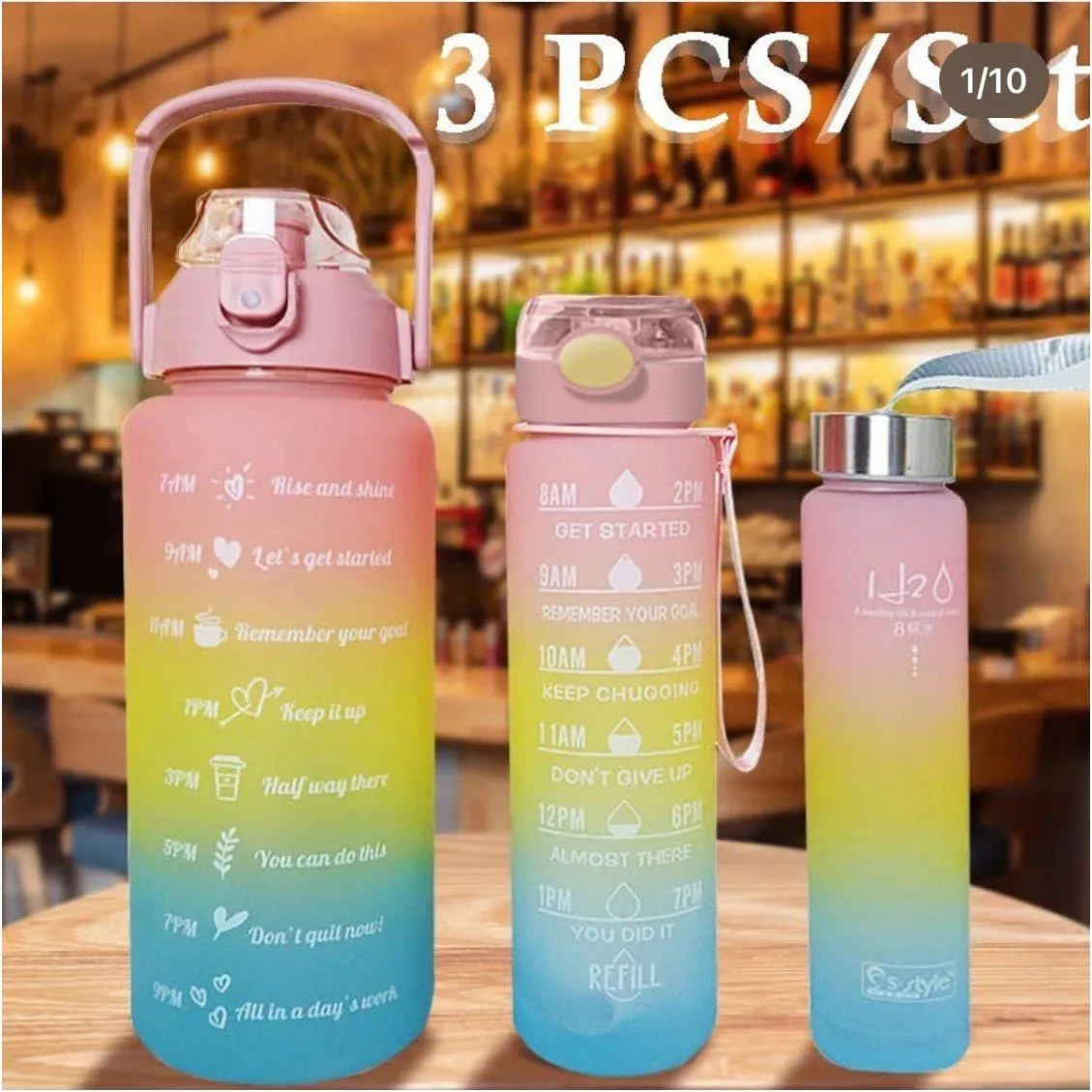 3pcs Sport water bottle