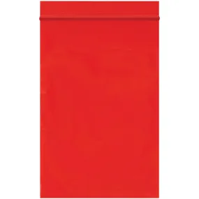 4 x 6" - 2 Mil Red Reclosable Poly Bags