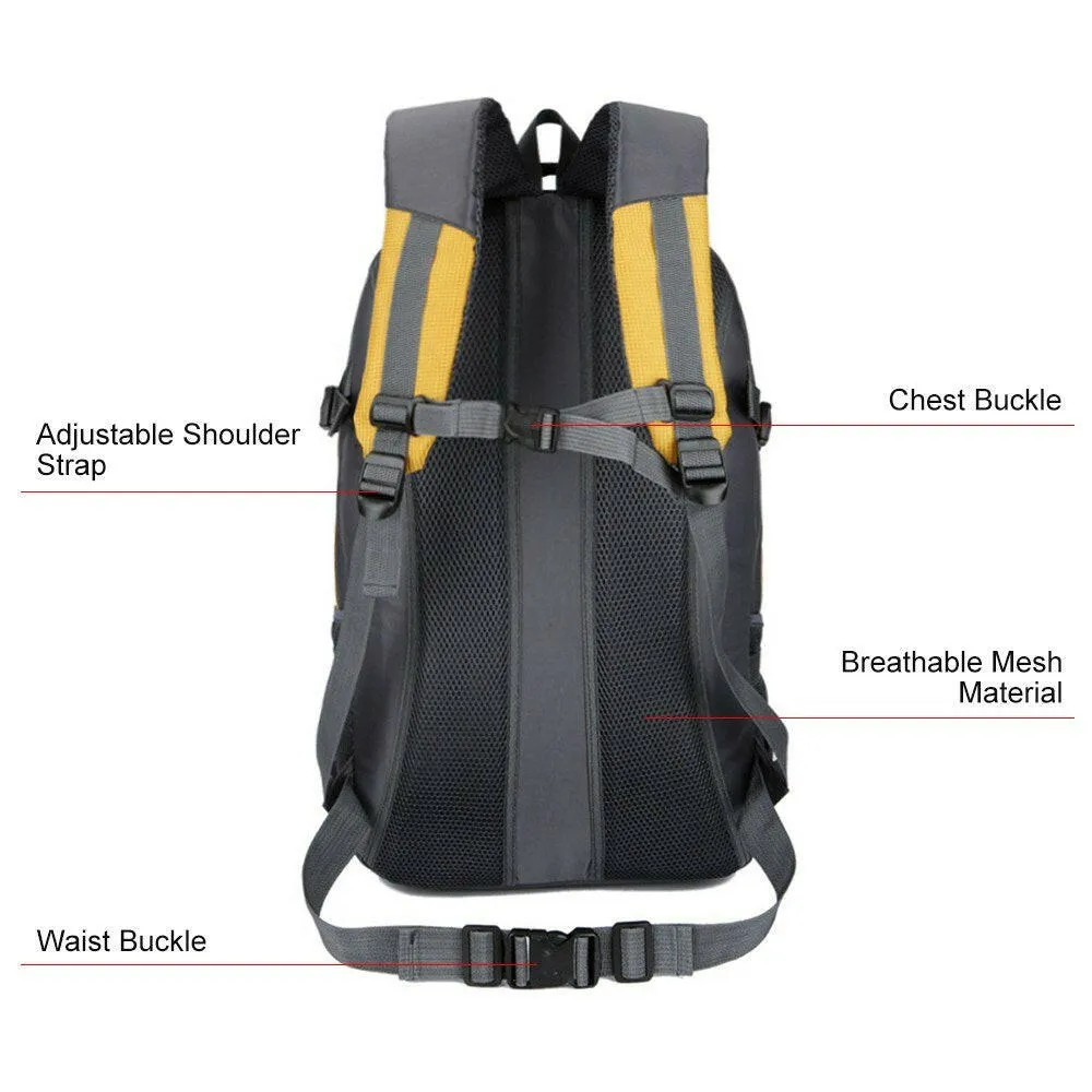 45L Large Capacity Waterproof Mountaineering Backpack Outdoor Breathable Shoulder Bag for Men and Women