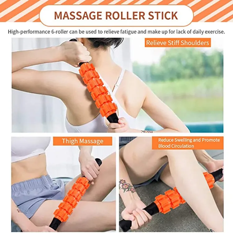 4pcs/set Crescent Hollow Foam Roller Yoga Column Set Fitness Muscle Relaxation Massager Set(33cm Pink)