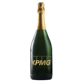 A  Wines Green Etched CA Champagne Sparkling Wine with 1 Color Fill