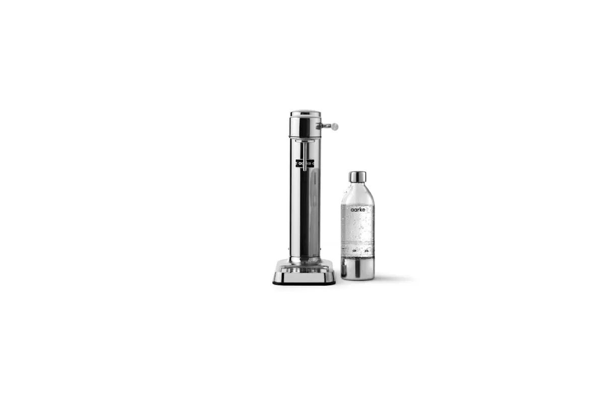 Aarke Carbonator 3 Sparkling Water Maker & CO2 Cylinder | Steel