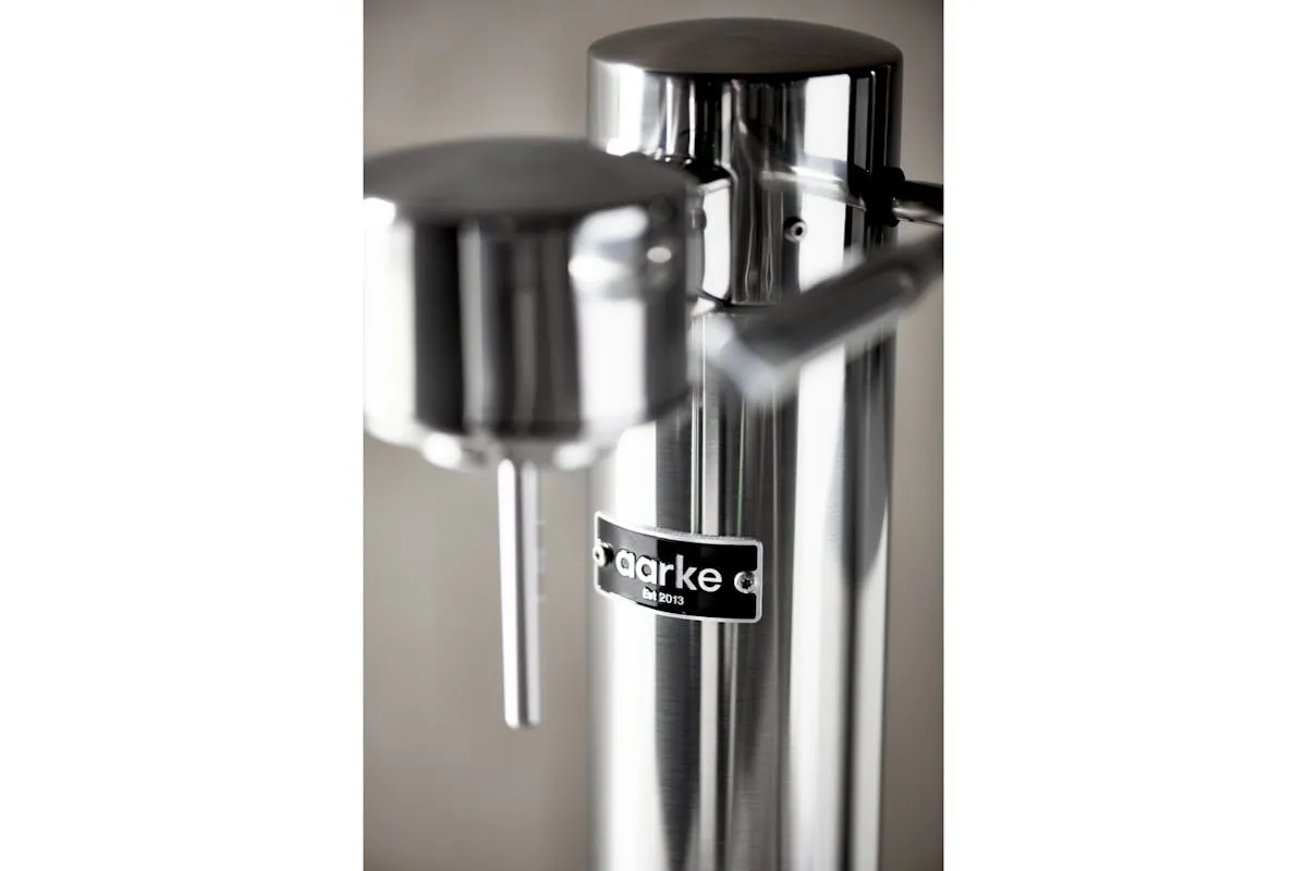 Aarke Carbonator 3 Sparkling Water Maker & CO2 Cylinder | Steel