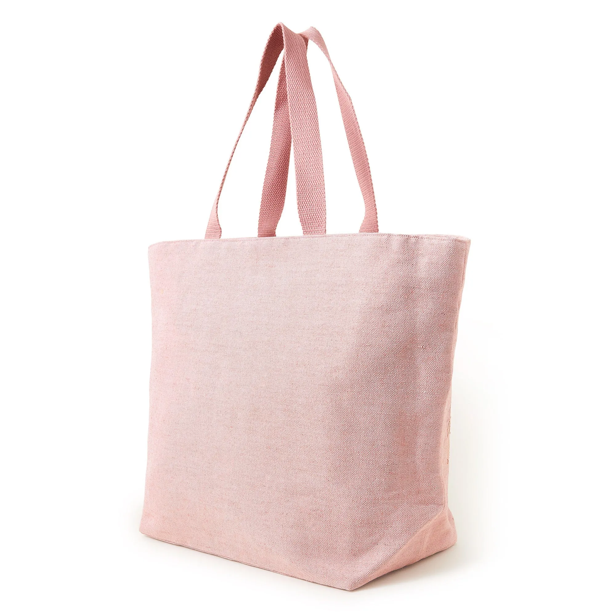 Accessorize London Pink Embroidered shell beach tote Bag