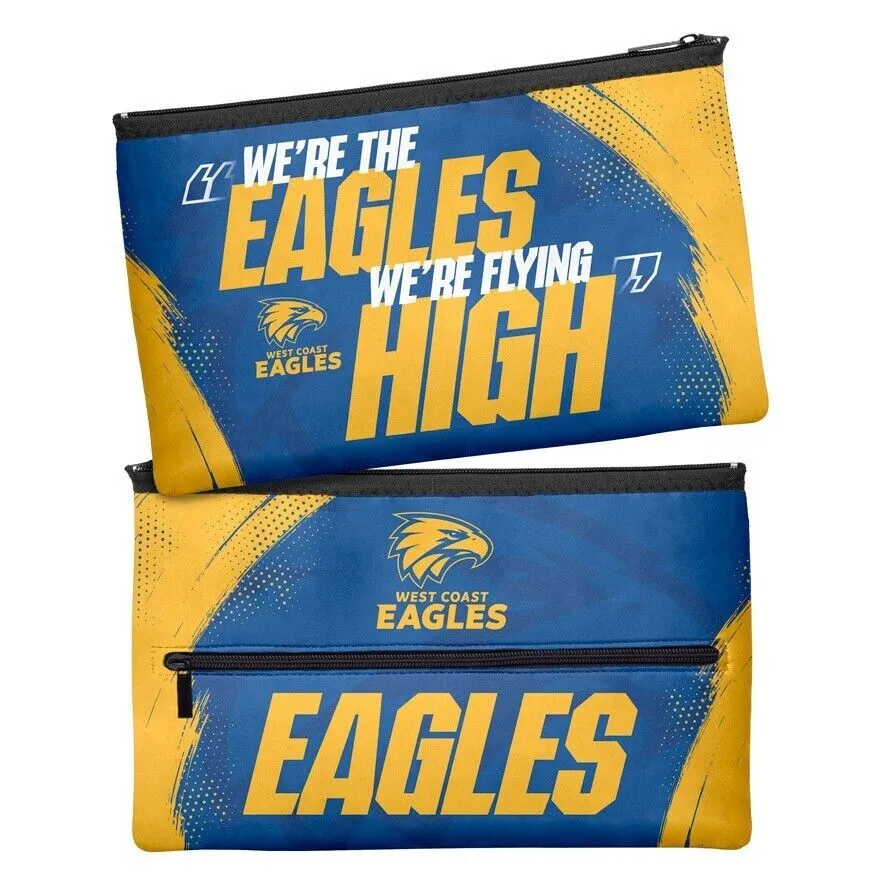 AFL Large Pencil Case - West Coast Eagles - Neoprene - 33cm x 21cm