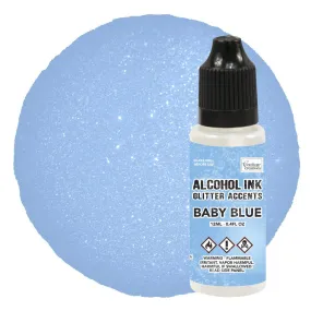 Alcohol Ink Glitter Accents - Baby Blue