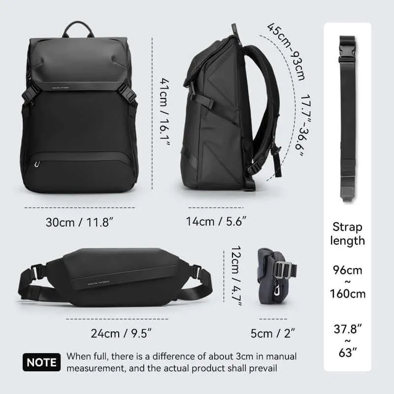 Almighty: Multi-functional two-in-one Combination Backpack