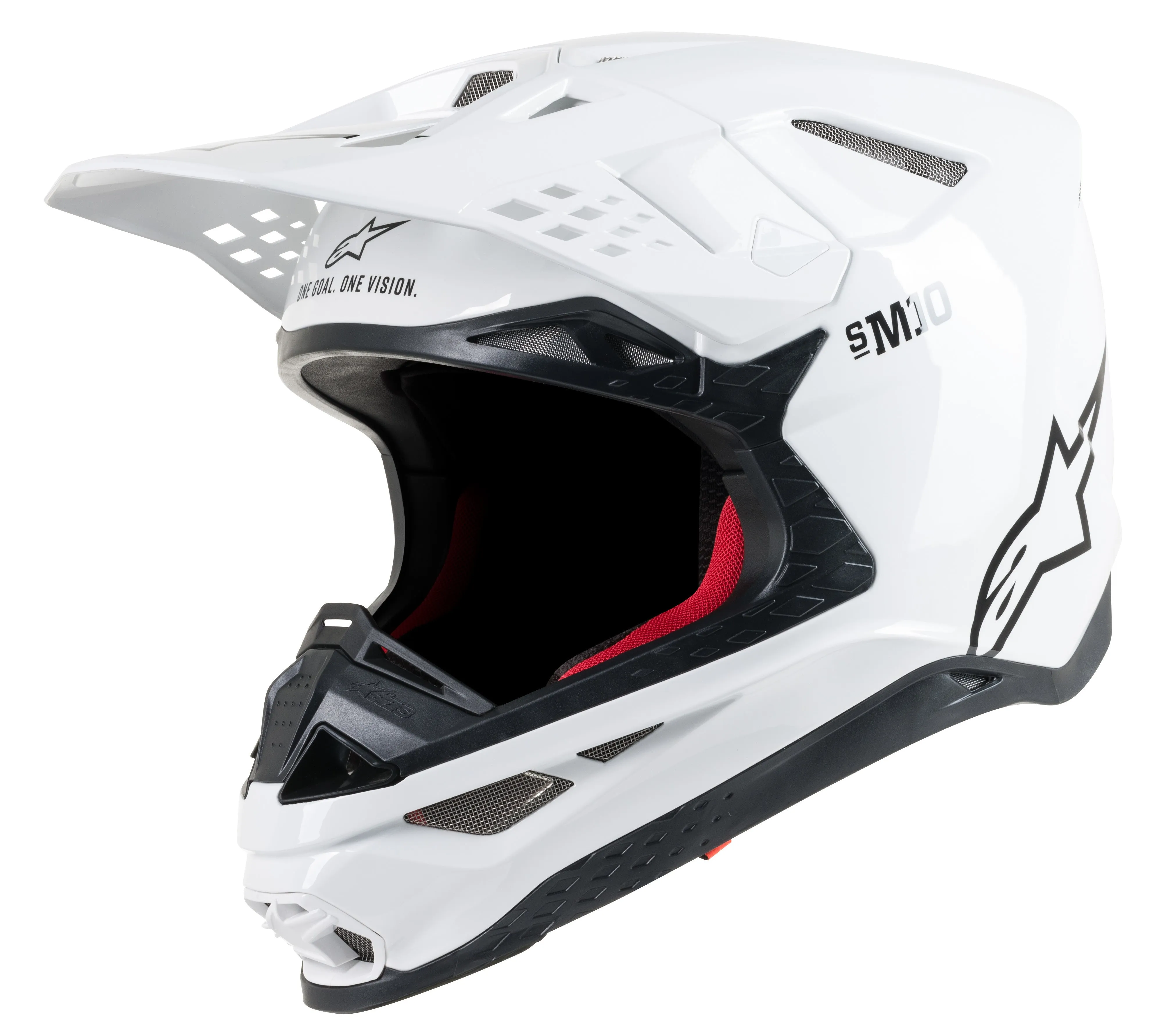 ALPINESTARS S.TECH S-M10 SOLID HELMET WHITE MD 8300319-2180-M