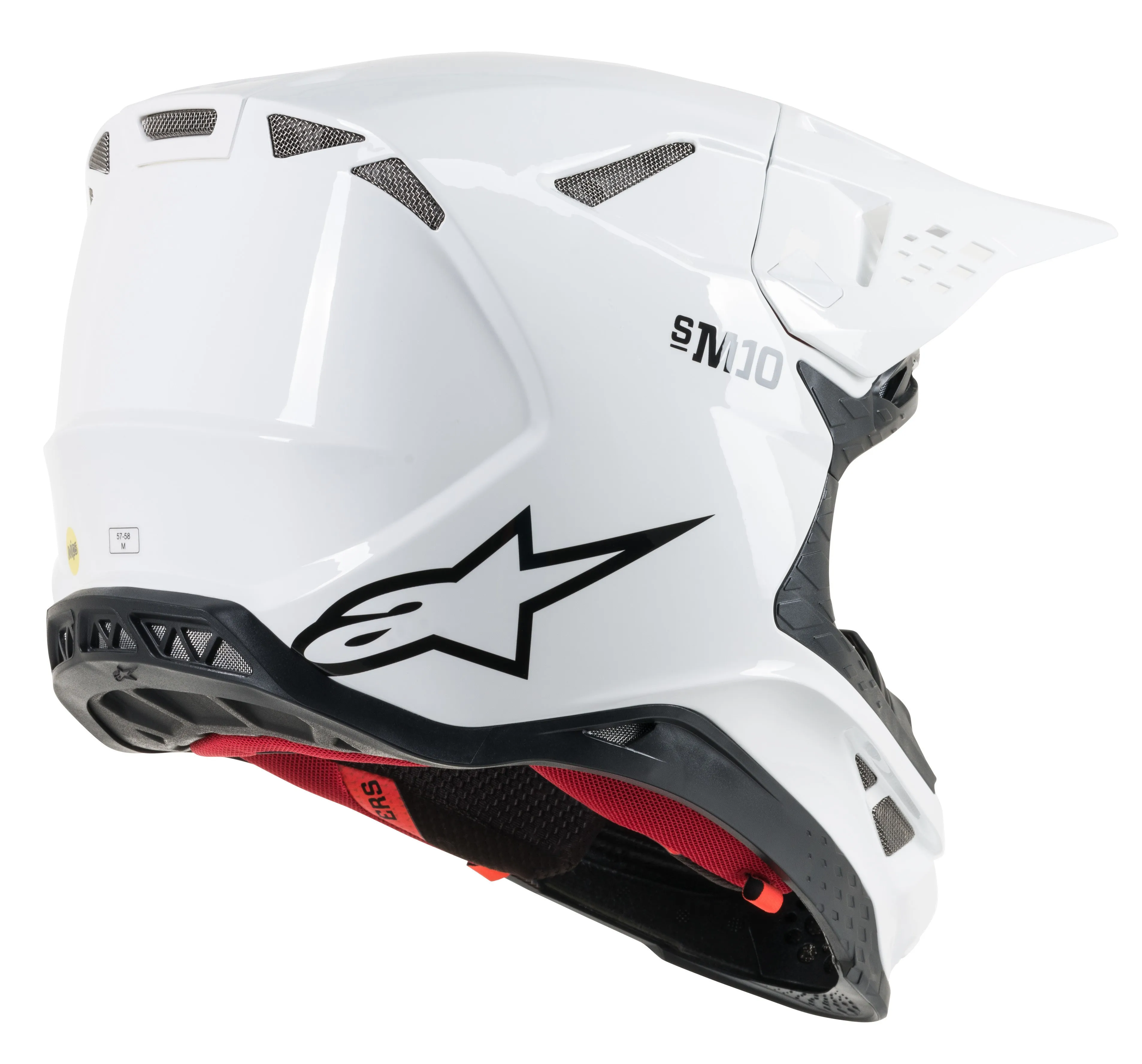 ALPINESTARS S.TECH S-M10 SOLID HELMET WHITE MD 8300319-2180-M