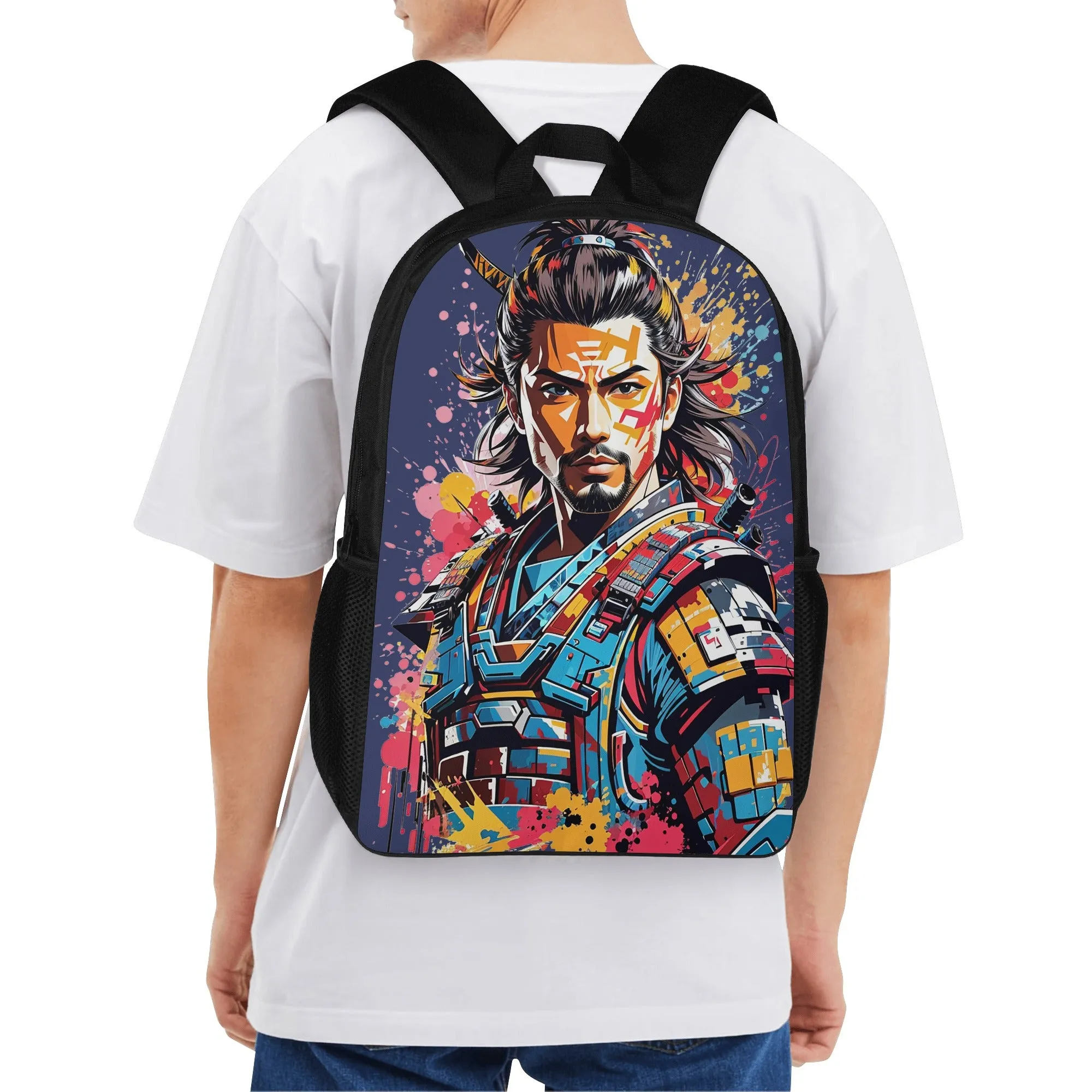 Anime book bag for teenagers of Middle school and High School | Trendy Fan Gear for Teenagers | Samurai Warrior