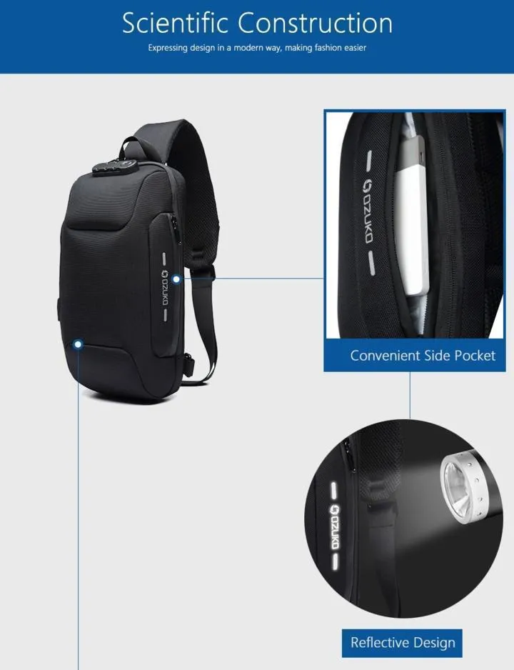 Anti Theft Backpack with 3 Digit Lock