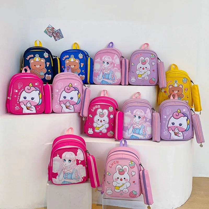 Anti-theft Cartoon Casual School Daily Kids Backpack