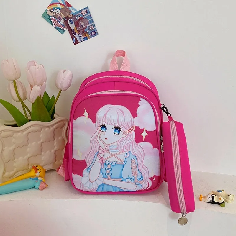 Anti-theft Cartoon Casual School Daily Kids Backpack