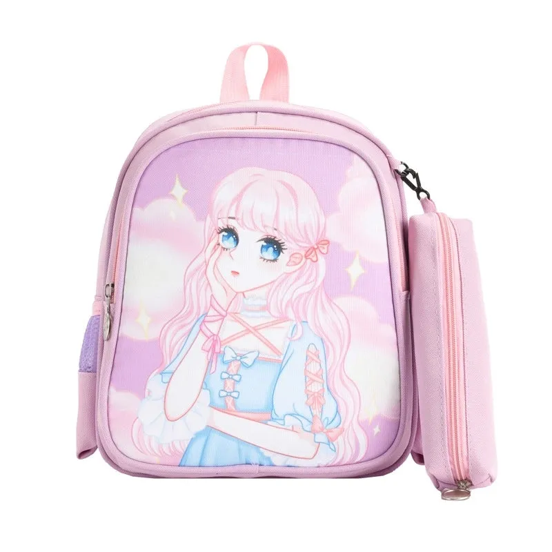 Anti-theft Cartoon Casual School Daily Kids Backpack