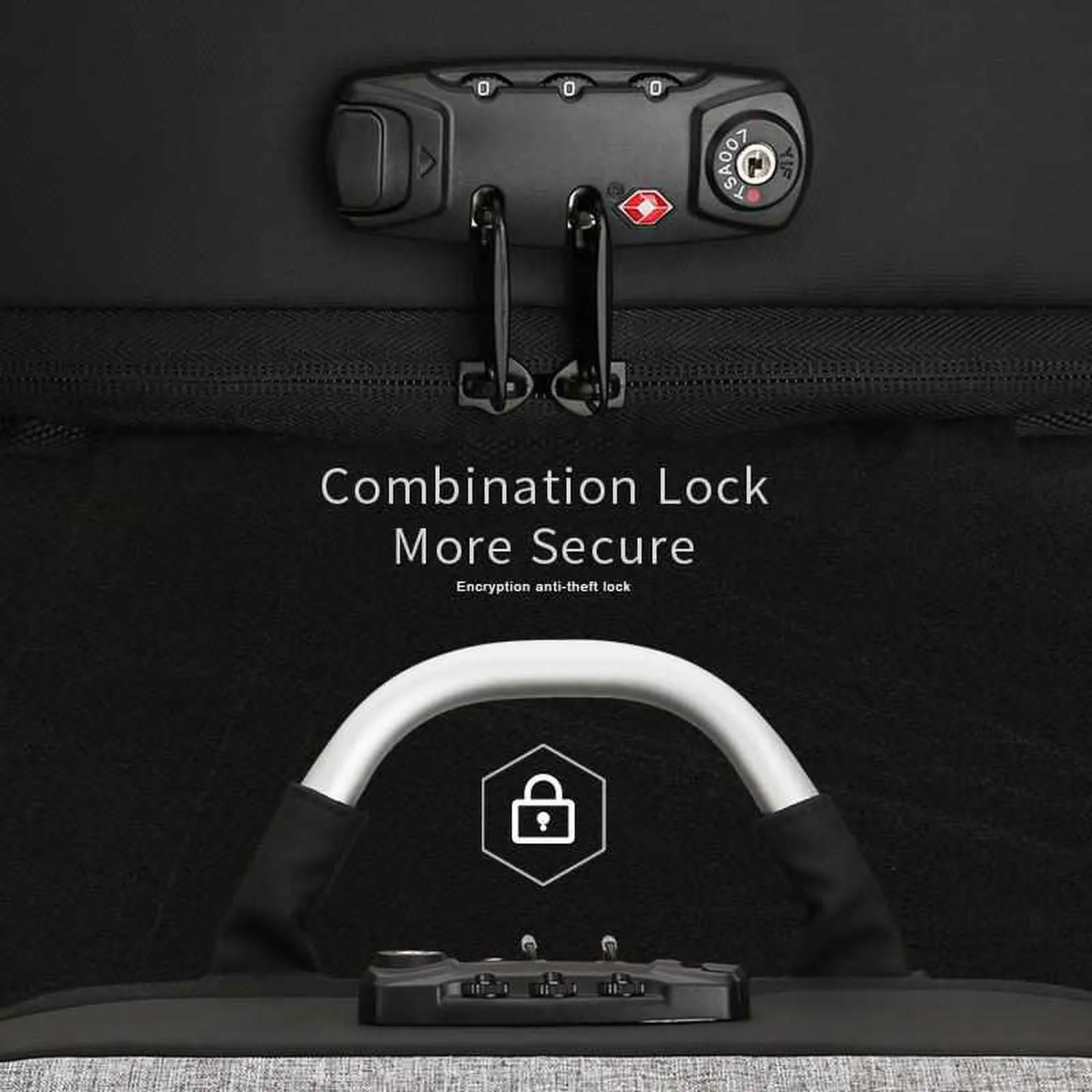 Anti-thief USB Recharging Men Backpack - NO Key TSA Lock Design