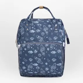 Art on Canvas - Chic Diaper Bag Backpack for New Parents (Capacity - 20L) , Spacewalk