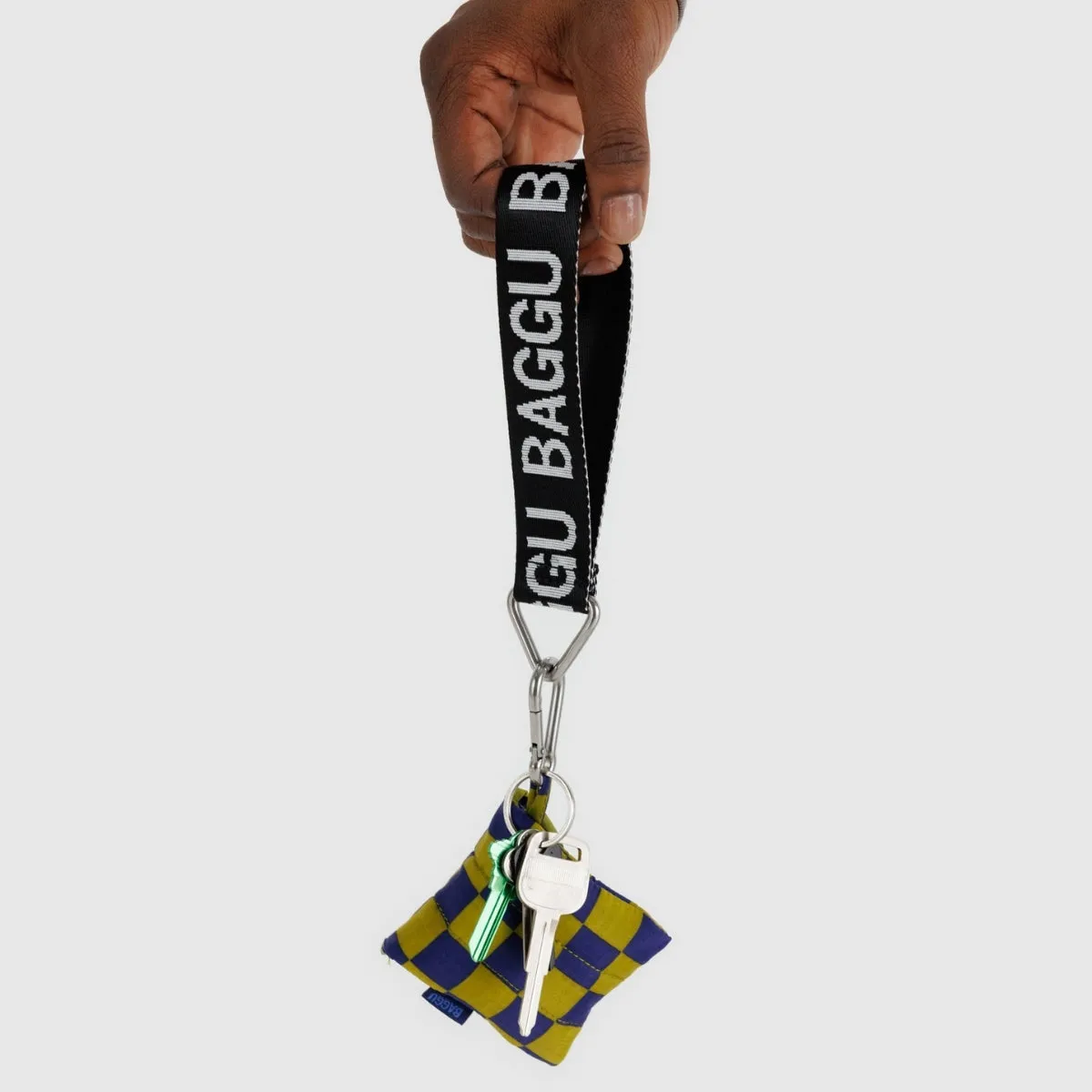 Baggu Logo Keychain in Black and White