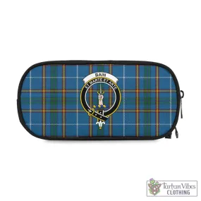 Bain Tartan Pen and Pencil Case with Family Crest