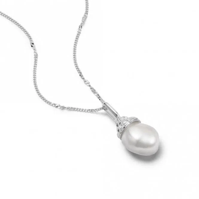 Baroque Pearl Shell Recycled Sterling Silver Necklace SN12_SLV