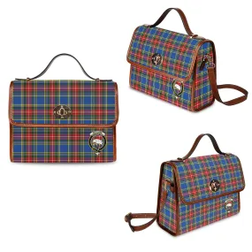 Bethune Tartan Waterproof Canvas Bag with Family Crest