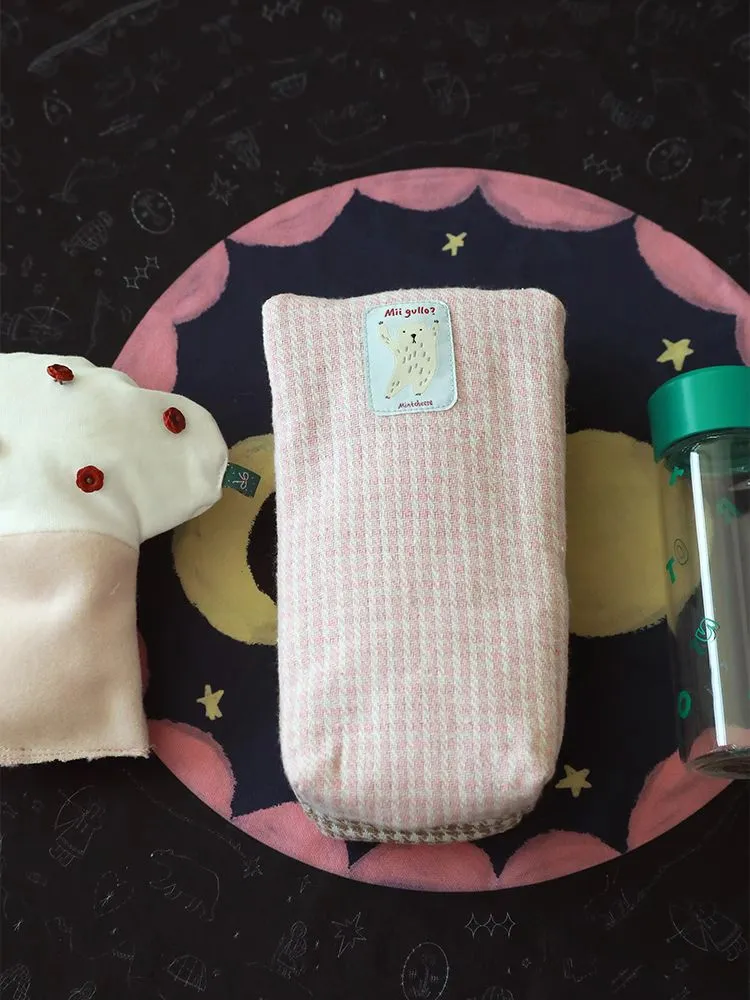 Birds Check Polar Bear Water Bottle Bag【s0000005925】