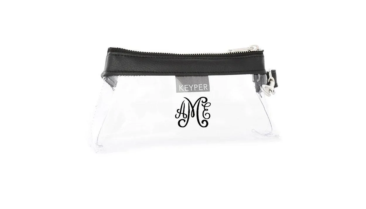 Black Classic Canvas CLEAR Bag with monogram