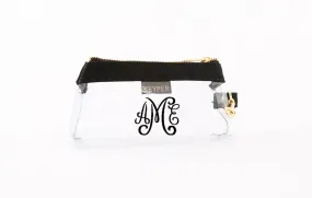 Black Classic Canvas CLEAR Bag with monogram