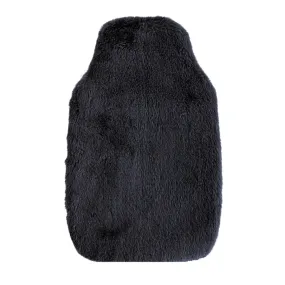 Black Faux Bunny Fur, 1.7L Hot Water Bottle