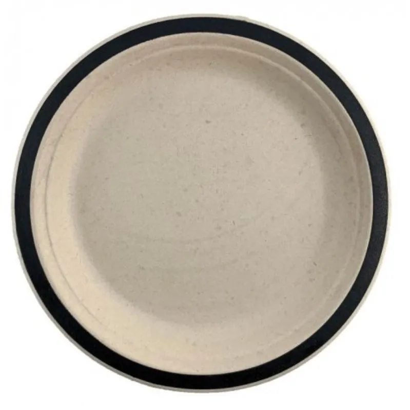 Black Sugarcane Plate 180mm 10pk