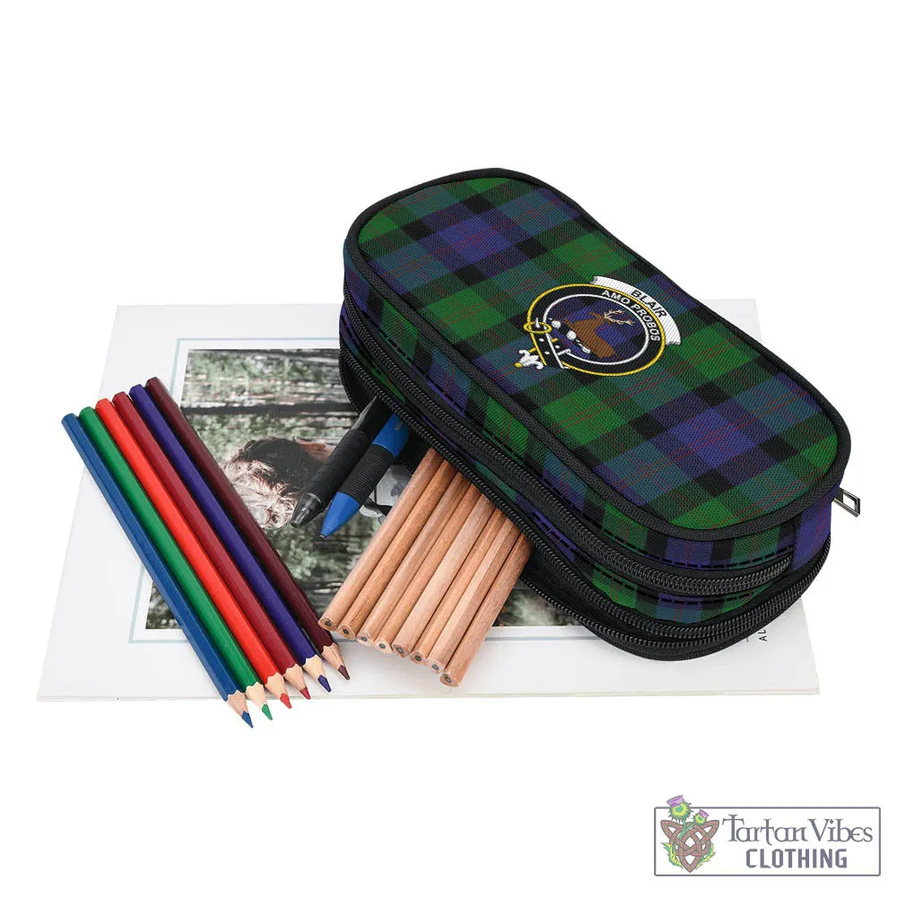 Blair Tartan Pen and Pencil Case with Family Crest