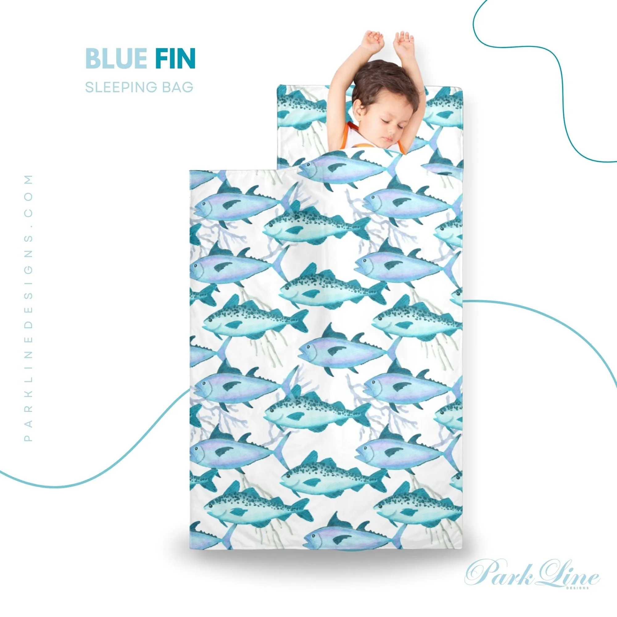 Blue Camo Kids' Long Sleeping Bag | A Catchy Blend of Comfort & Style | Lightweight and Durable Sleeping Bag for Kids