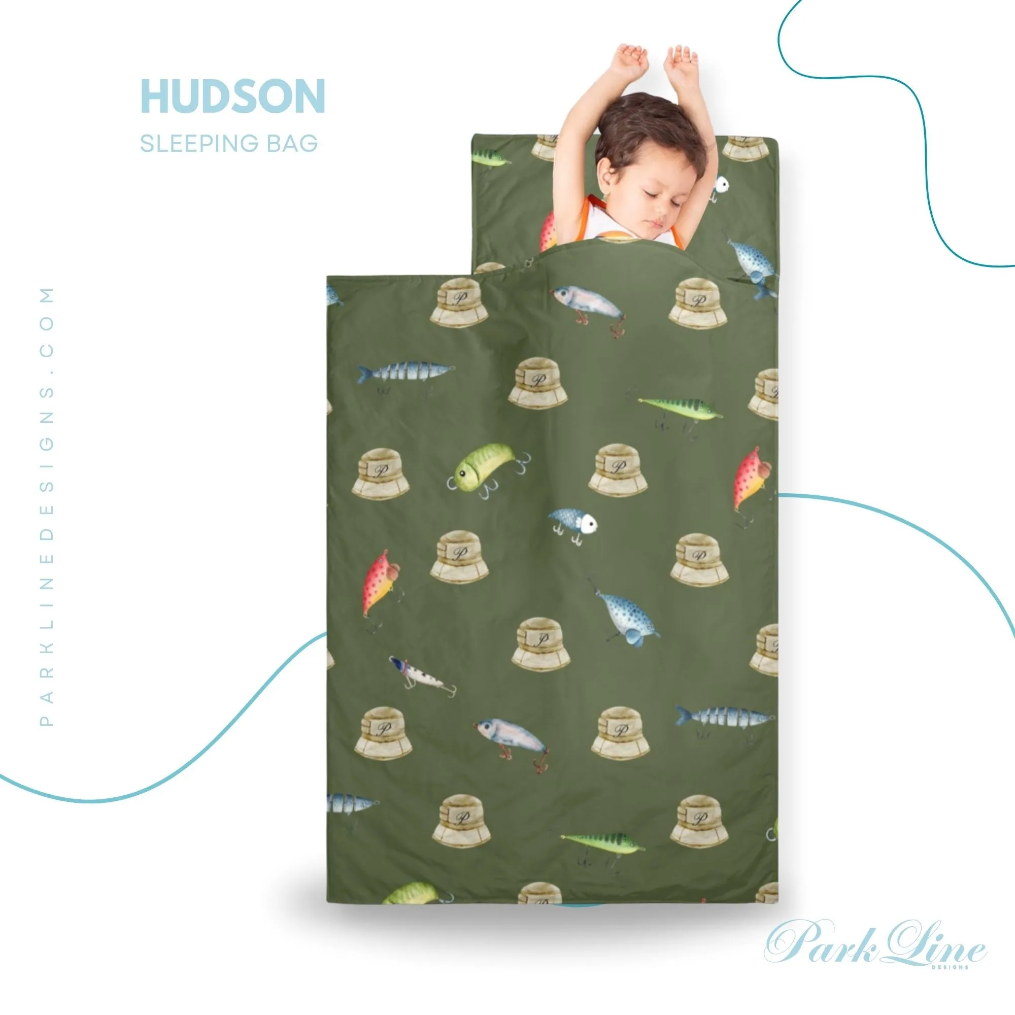 Blue Camo Kids' Long Sleeping Bag | A Catchy Blend of Comfort & Style | Lightweight and Durable Sleeping Bag for Kids