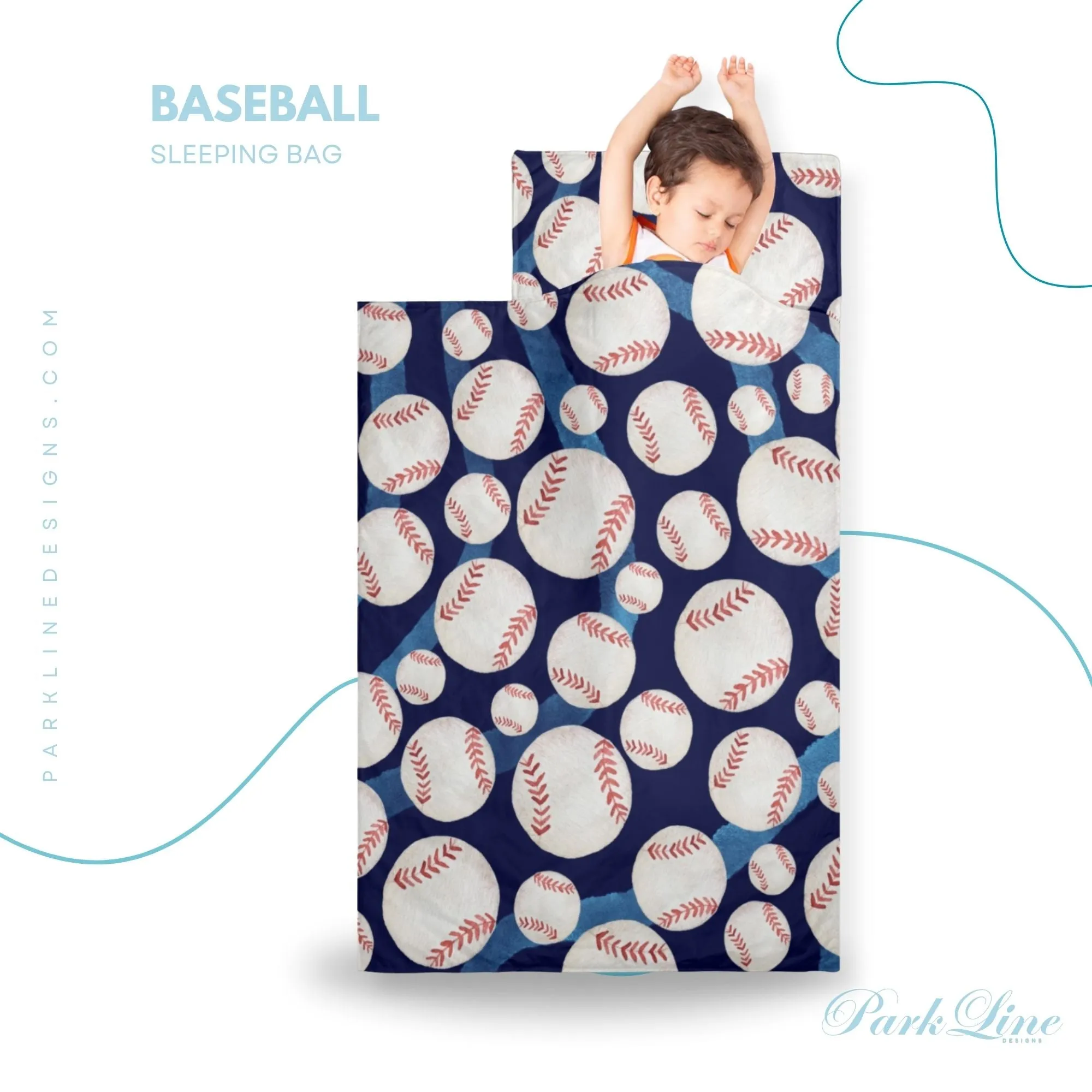 Blue Camo Kids' Long Sleeping Bag | A Catchy Blend of Comfort & Style | Lightweight and Durable Sleeping Bag for Kids