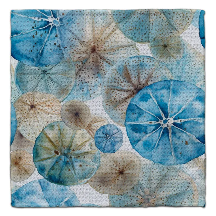 Blue/Beige Shells Multi-purpose Wash Cloth