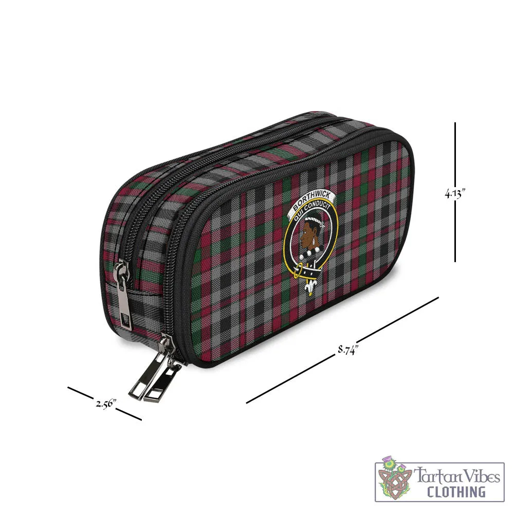 Borthwick Tartan Pen and Pencil Case with Family Crest