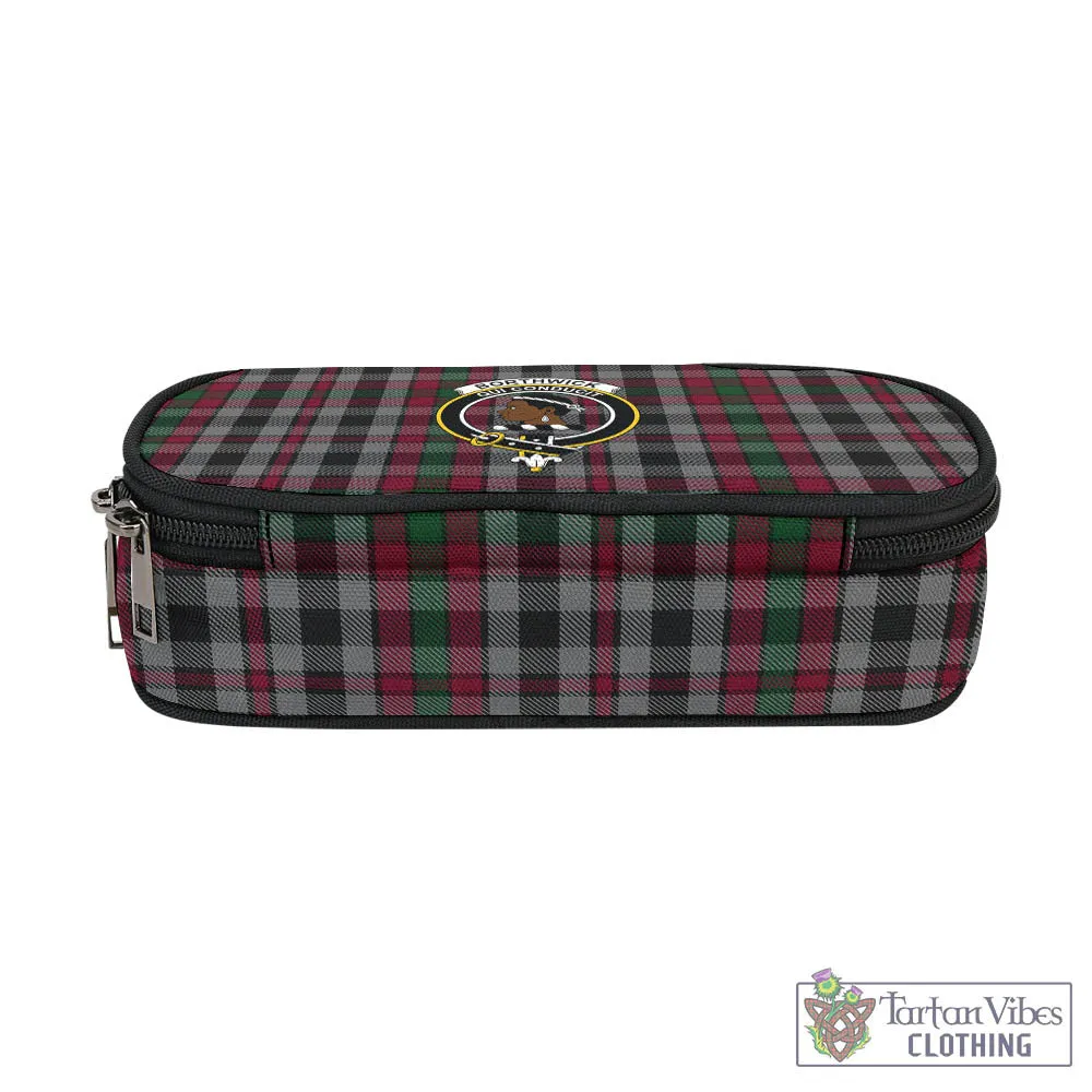 Borthwick Tartan Pen and Pencil Case with Family Crest