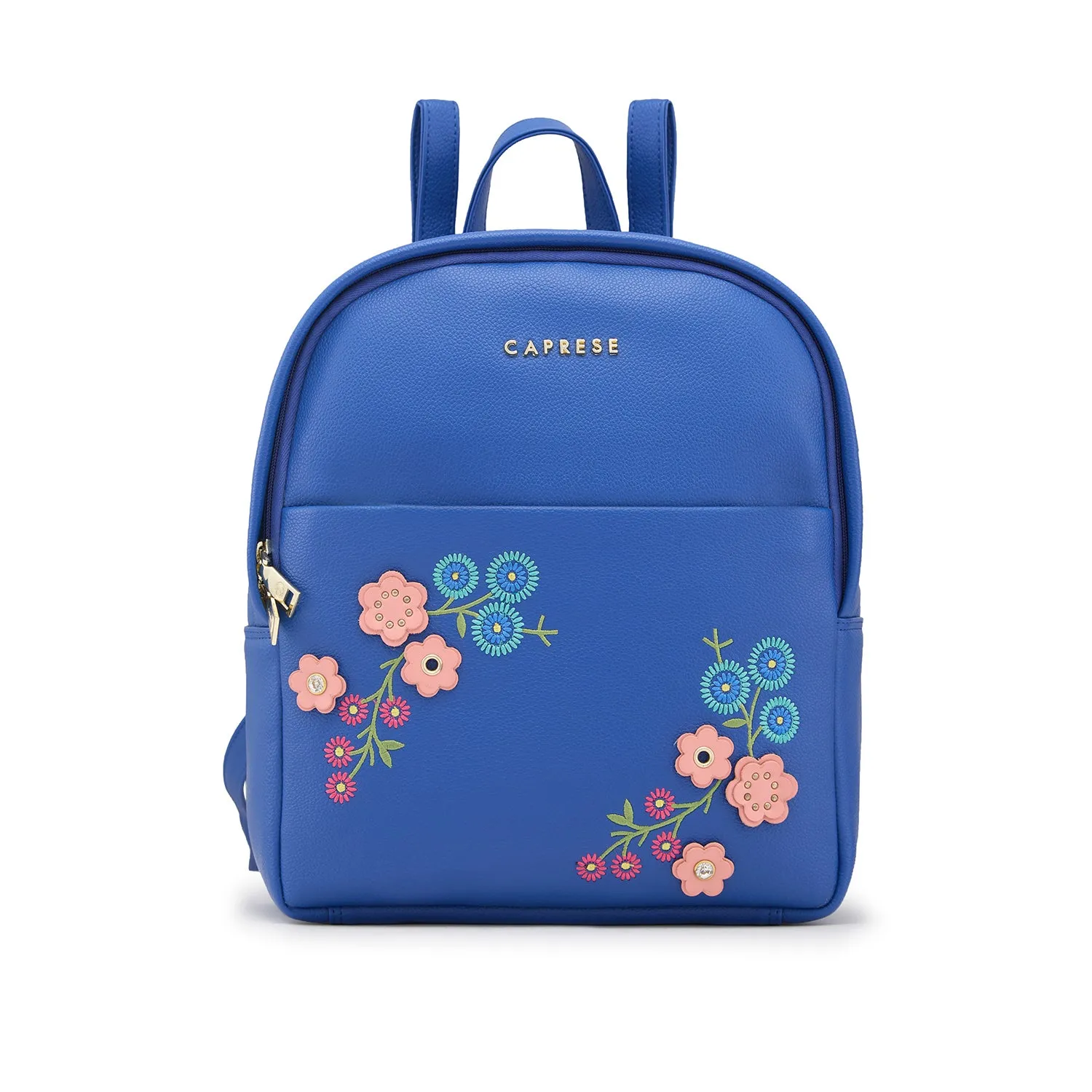 Caprese Erica Fashion Backpack Embroidery Medium Blue