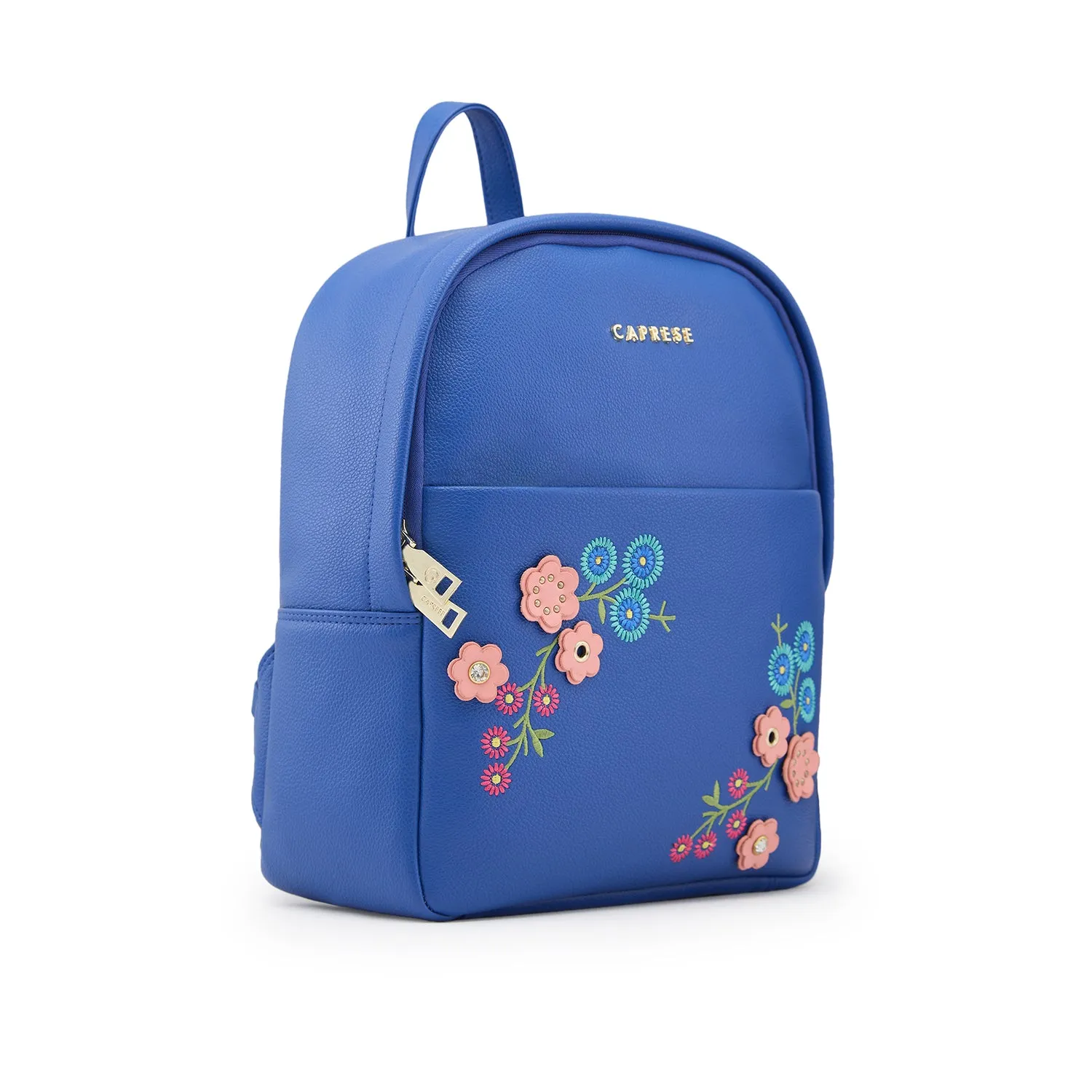 Caprese Erica Fashion Backpack Embroidery Medium Blue