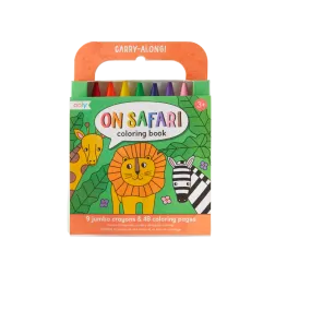 Carry Along Crayon & Coloring Book Set - On Safari