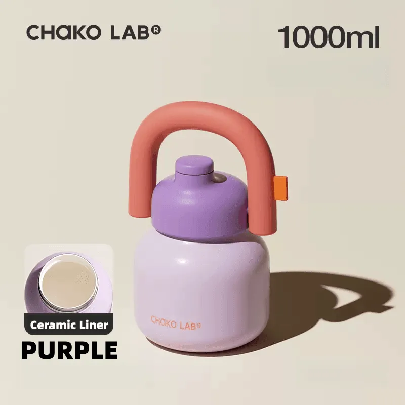 CHAKOLAB 1000ML LinLin Thermal and Cold Insulation Bottle - Portable Straw Bottle