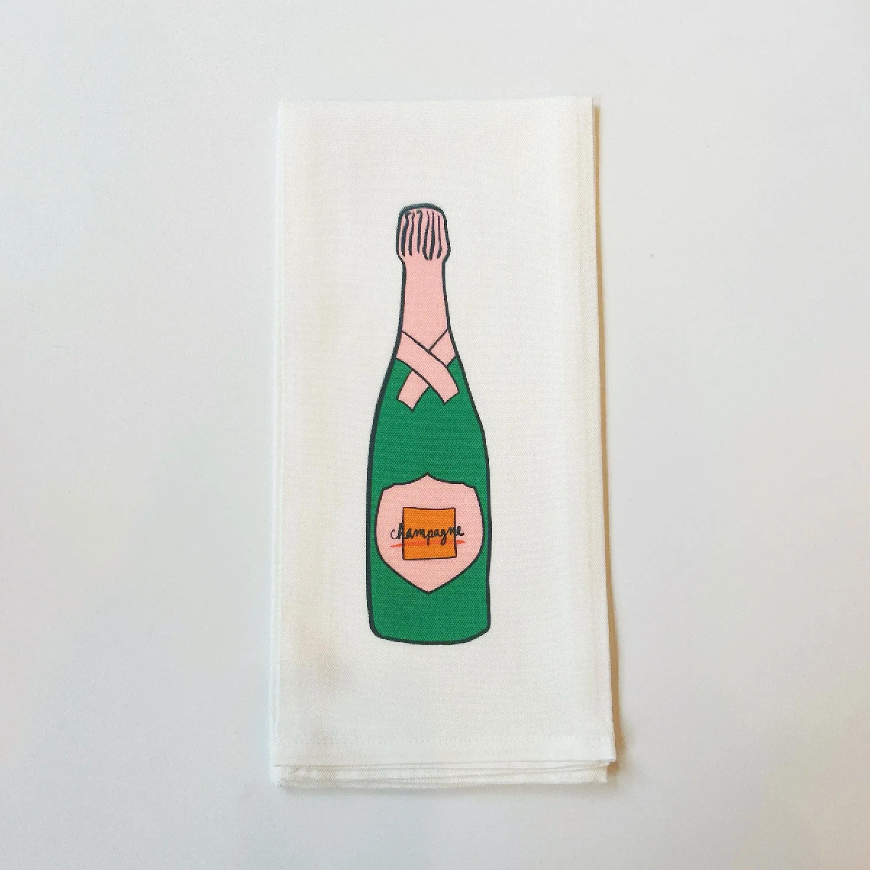 Champagne Bottle Kitchen Towel