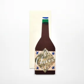 Cheers! Bottle Shaped Card