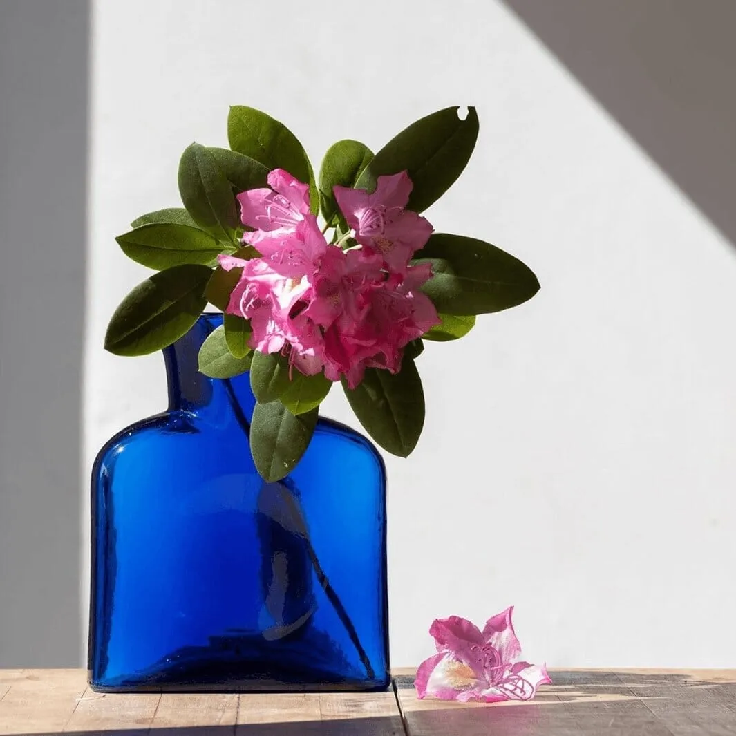 Cobalt Blue Water Bottle Blenko Glass - Mini or Large