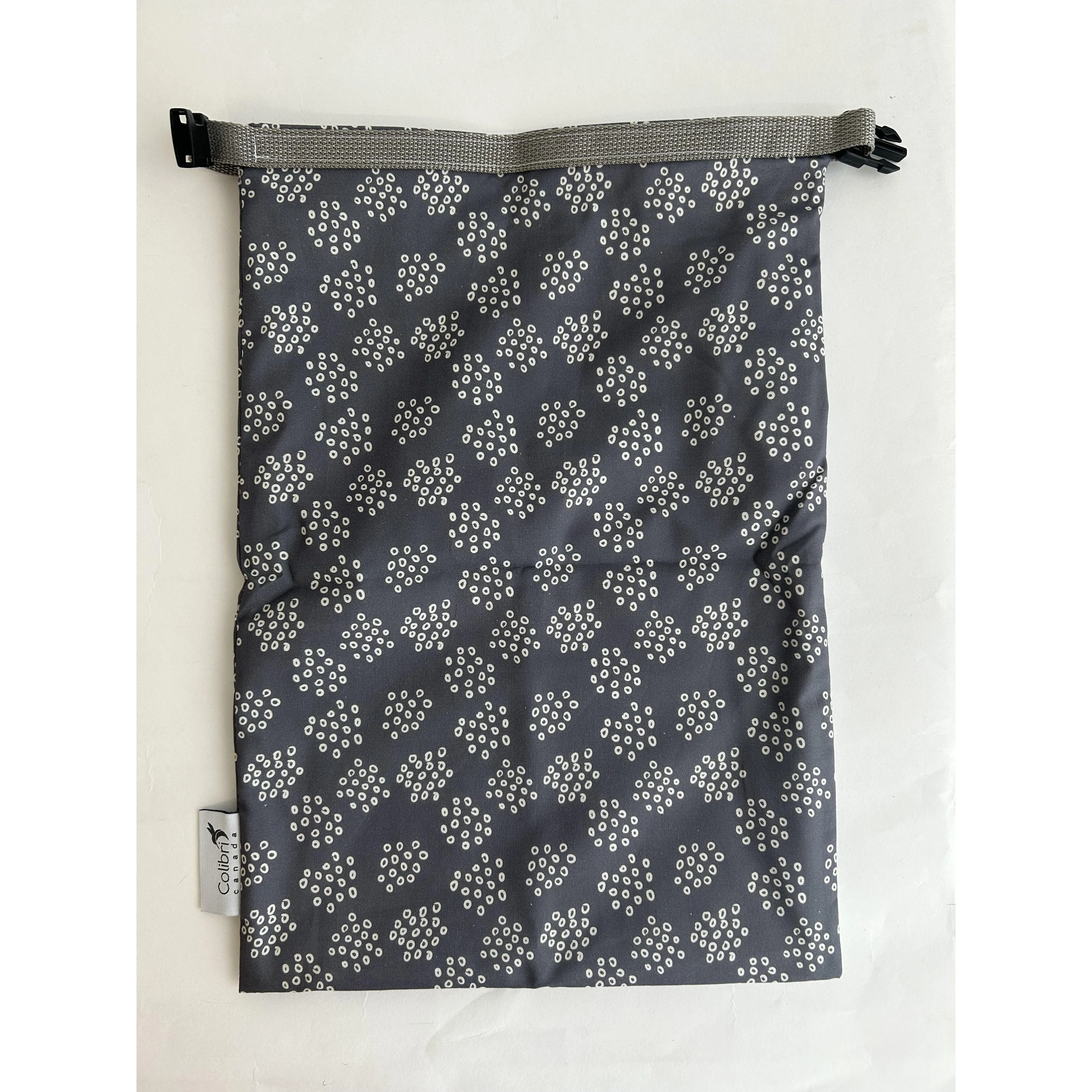 Colibri Reusable Cloth Bread Bag - Grey Circles