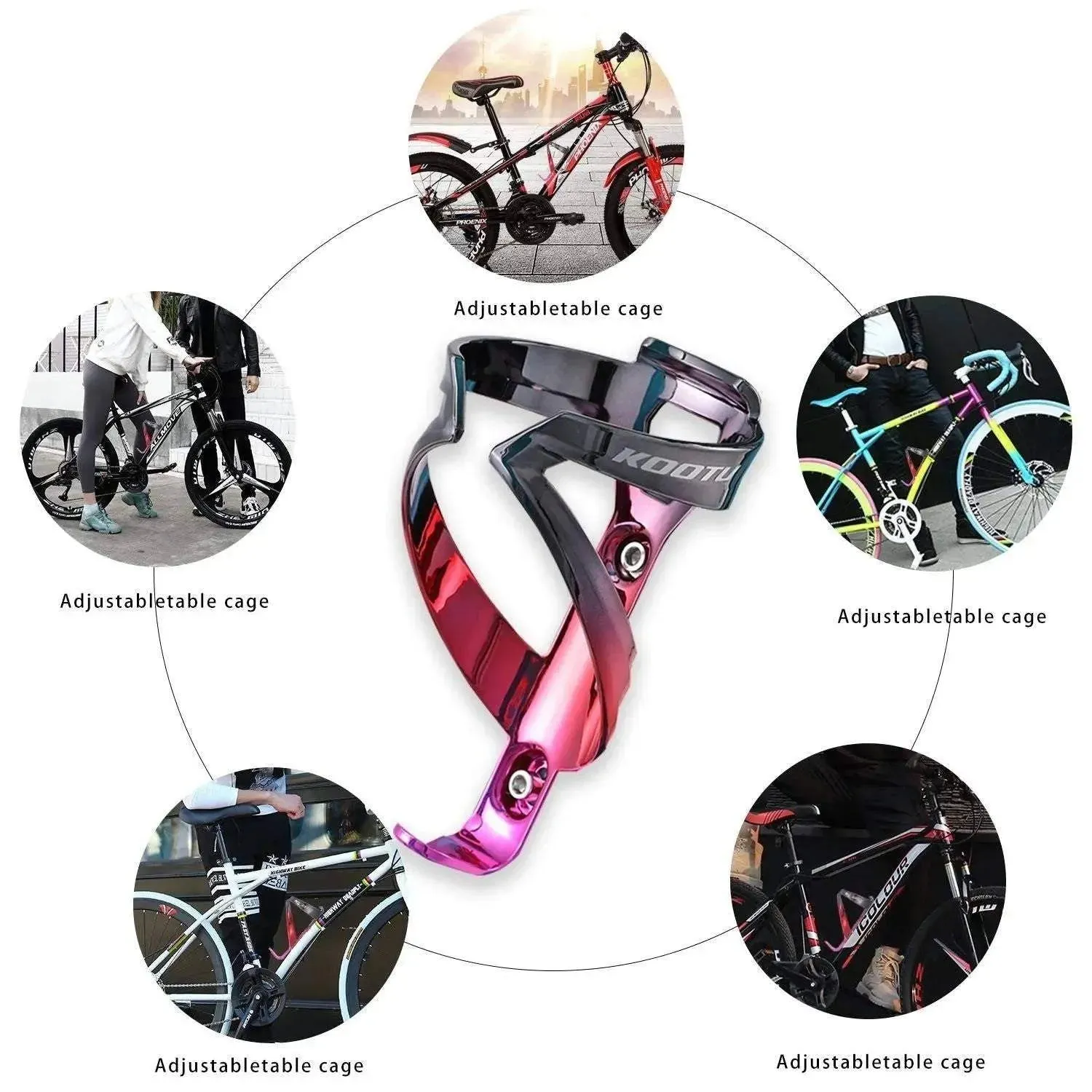 Colorful Electroplating Bottle Cage Water Bottle Holder Bracket