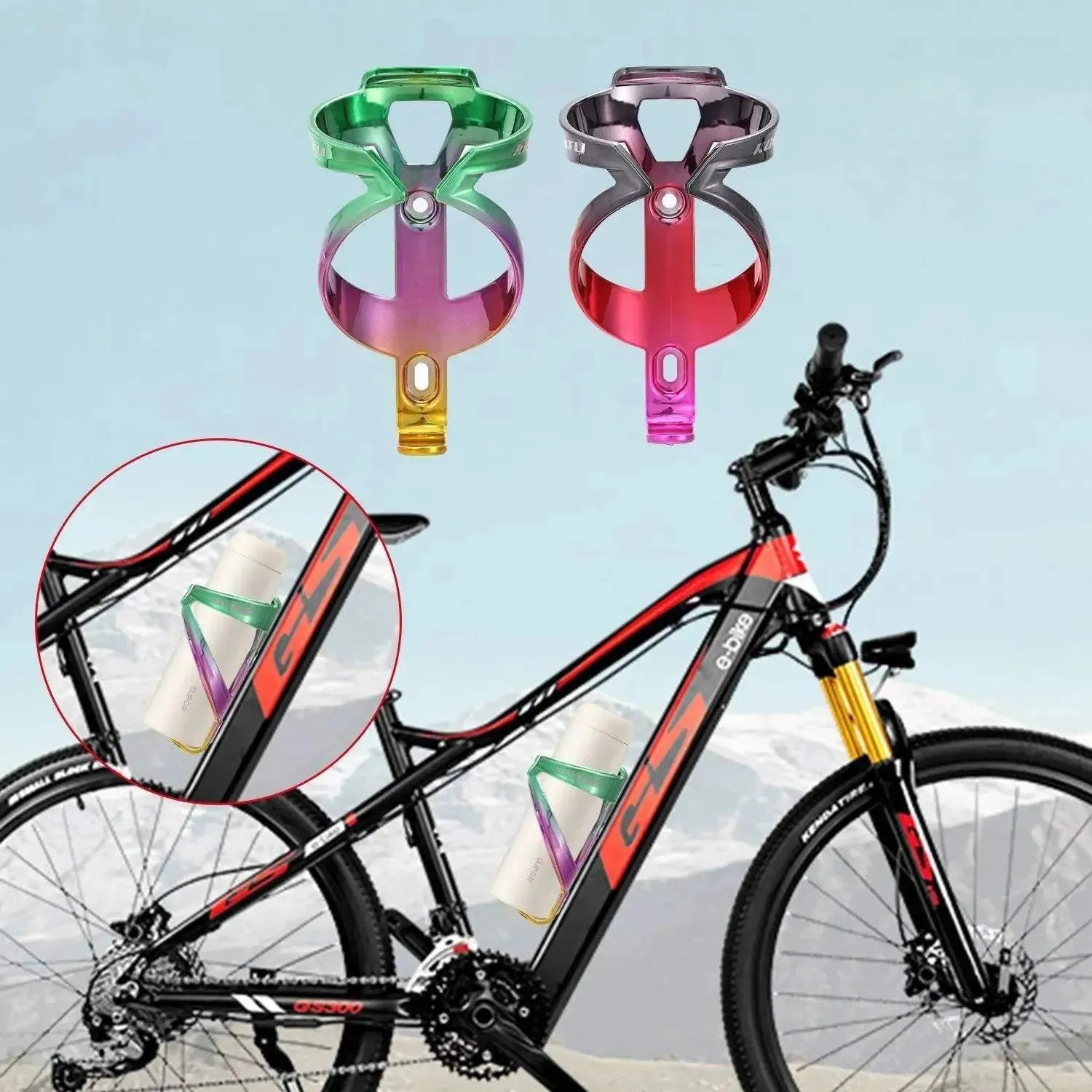 Colorful Electroplating Bottle Cage Water Bottle Holder Bracket